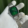 Casio Watch Silver + Green